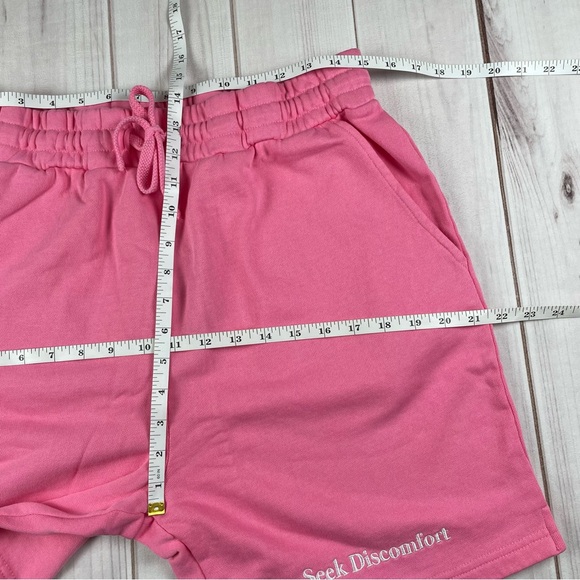 Seek Discomfort Essential Seek Shorts Women’s M Pink Unisex Sweat Active Organic - Picture 9 of 12